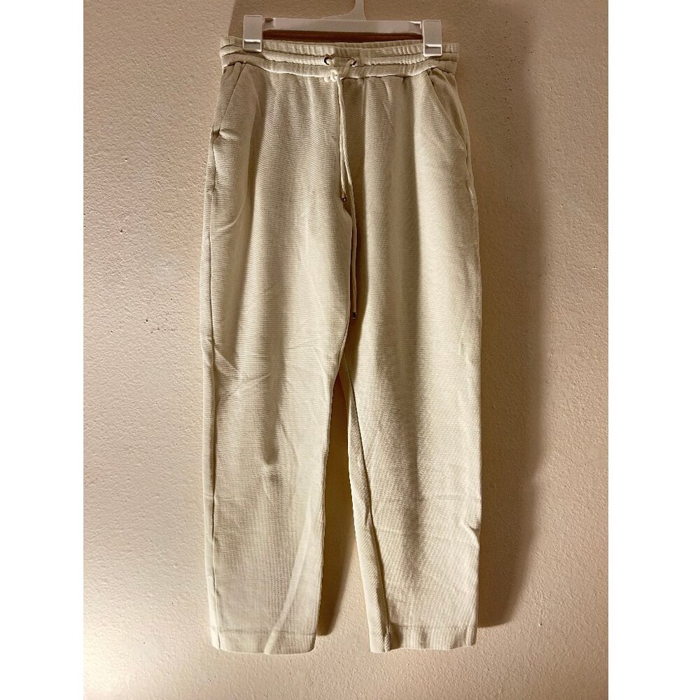Beige Casual Sweat Pants